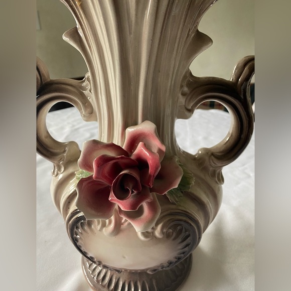 Beautiful Vintage Capodimonte Large Two Handled Italian Porcelain Vase Urn - Picture 3 of 10